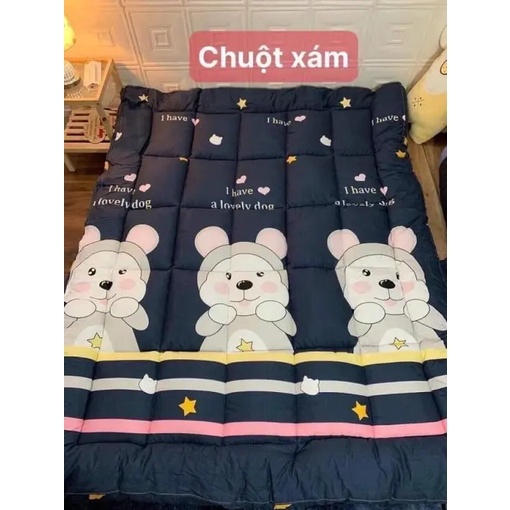 Đệm tấm Topper êm mềm loại dày 6 - 8cm không lo bị xẹp thiết kế cao cấp nhỏ gọn