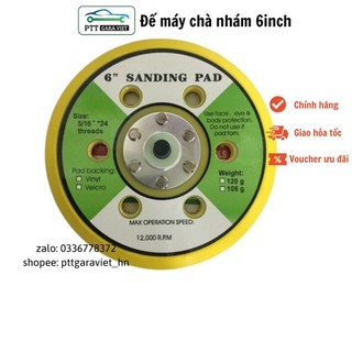 Đế máy chà nhám tròn 6-inch - Vật tư sơn PTT Gara việt