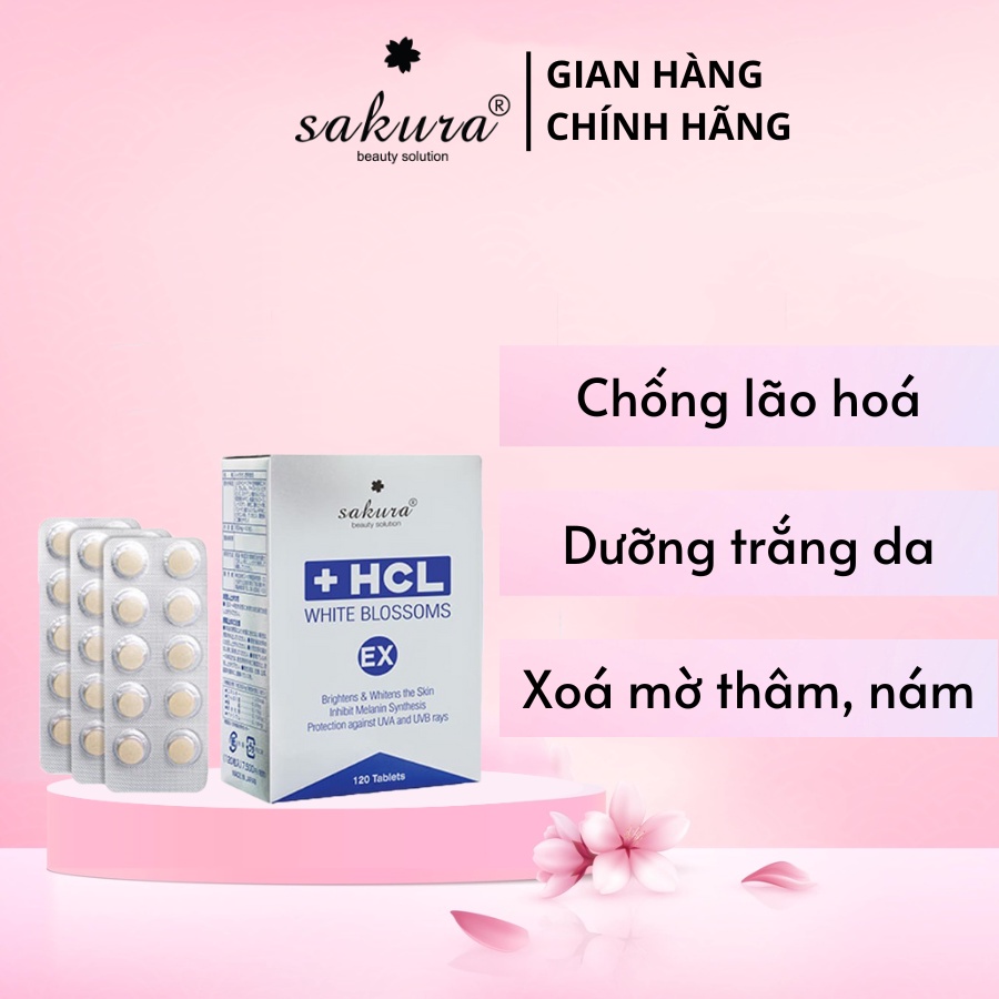 Viên ngừa nám chuyên sâu Sakura HCL White Blossom EX 120 viên