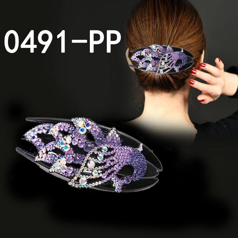 Kẹp Tóc Hình Con Công Đính Đá Thời Trang