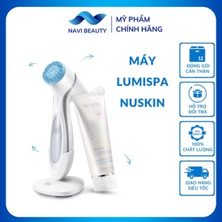 Máy rửa mặt Lumispa Navi Beauty kèm sữa rửa mặt giúp tăng khả năng làm sạch sâu da giảm tác nhân gây mụn
