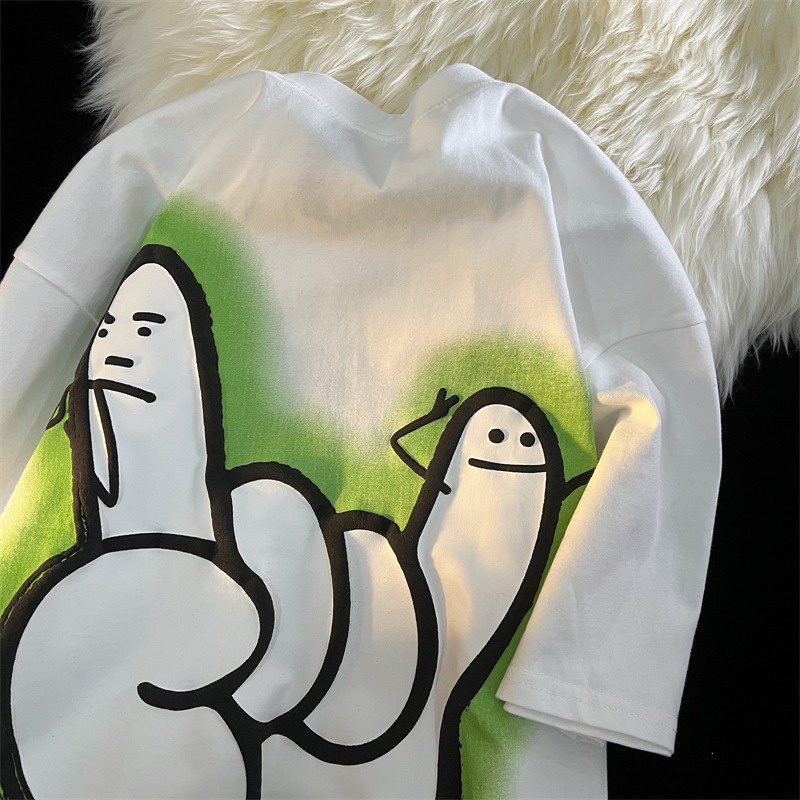 NRVP Áo Thun Unisex Mùa Hè Dáng Suông Tay Cộc Phong Cách Hàn Quốc Cho Nam Nữ