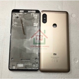 Bộ vỏ Xiaomi Redmi Note 5/ Note 5 pro (vỏ, xương, nút bấm, kính cam)