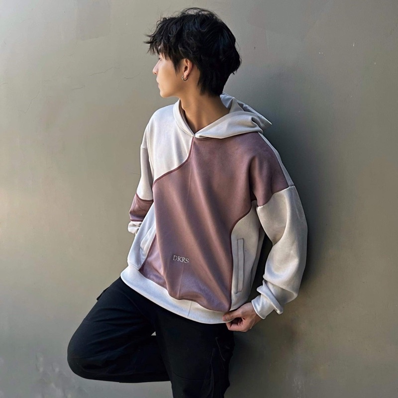 Áo Hoodie Da Lộn Phối Màu “DKRS” DENIS HOODIE SHIRT