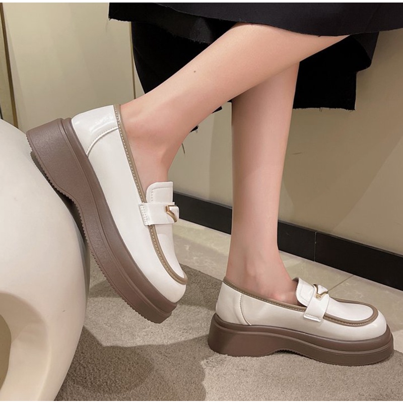 Ielgy Giày Đế Dày In Chữ Tiếng Anh Cho Nữ