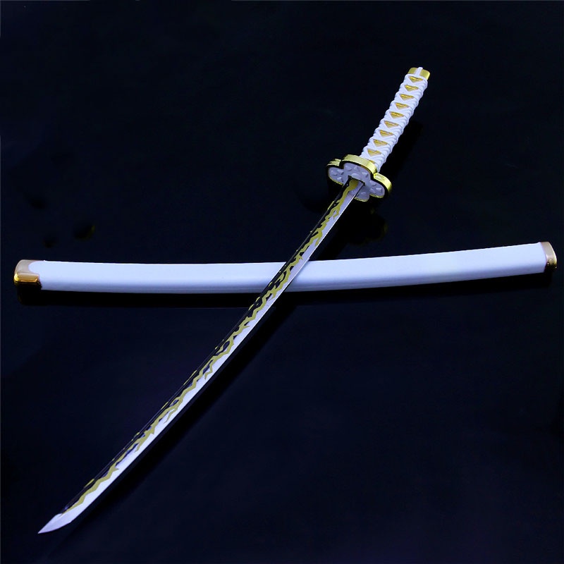 Mô hình kiếm Agatsuma Zenitsu trong phim Kimetsu No Yaiba 26cm tặng kệ