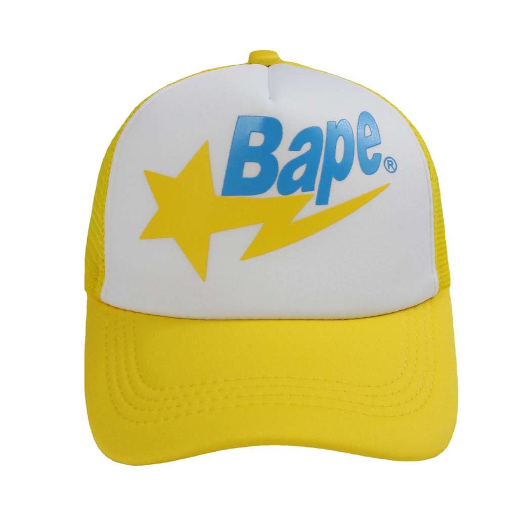 Mũ Lưỡi Trai Phối Lưới In Chữ Bape Thời Trang Cho Nam Và Nữ