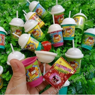 Kẹo mút ly trà sữa chấm kẹo nổ