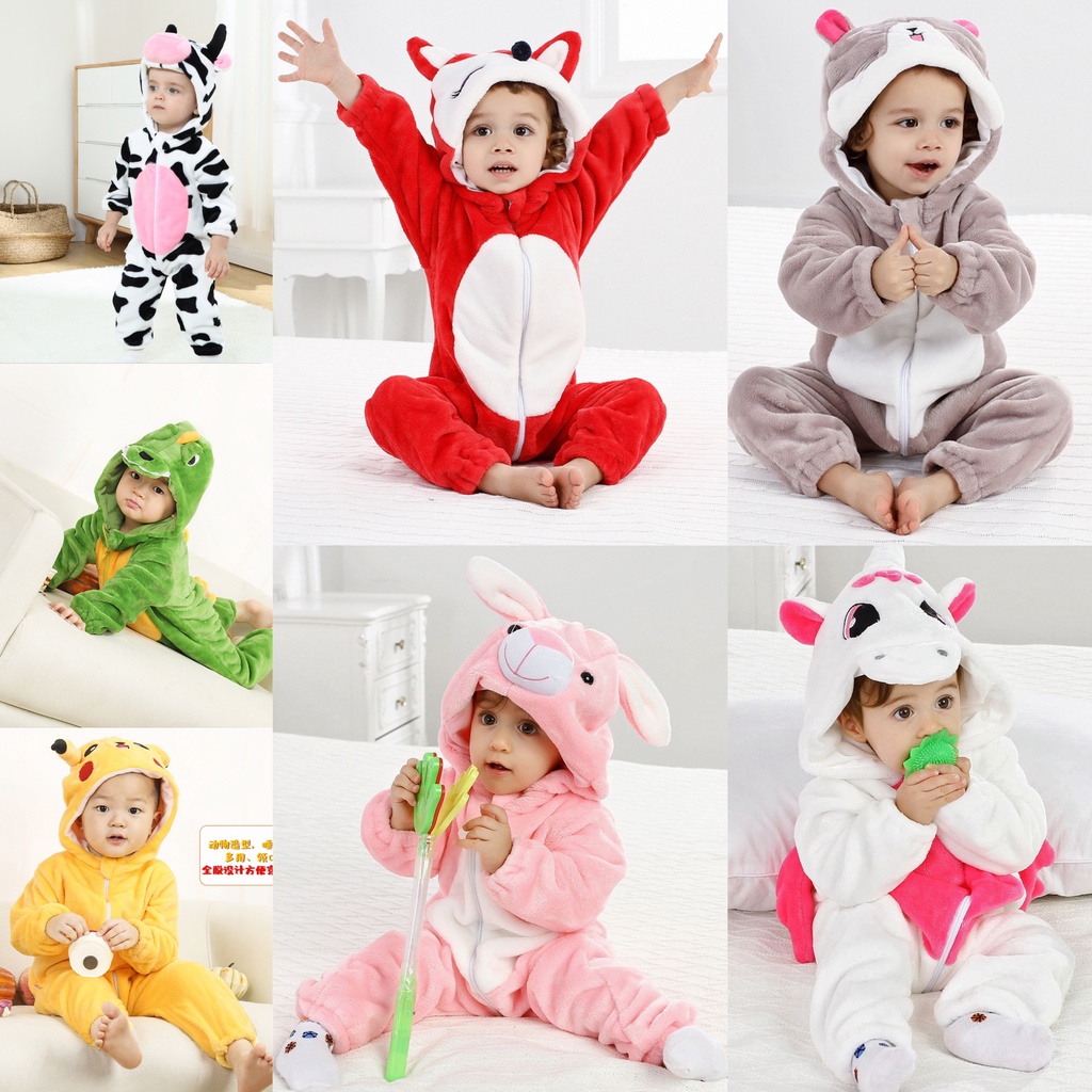 Bộ Áo Liền Quần Hình Động Vật / Heo / Hổ Dễ Thương Giữ Ấm Mùa Đông Cho Bé#Áo Liền Quần Cho Phụ Nữ