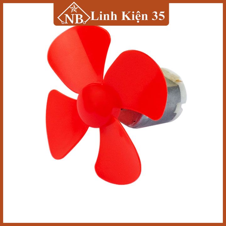 Cánh quạt mini 4 cánh rộng 56mm trục 2mm, độ chính xác gia công cao