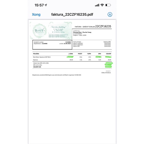 Nước hoa nữ Montblanc Signature EDP chính hãng có sẵn mùi sữa dừa, phấn