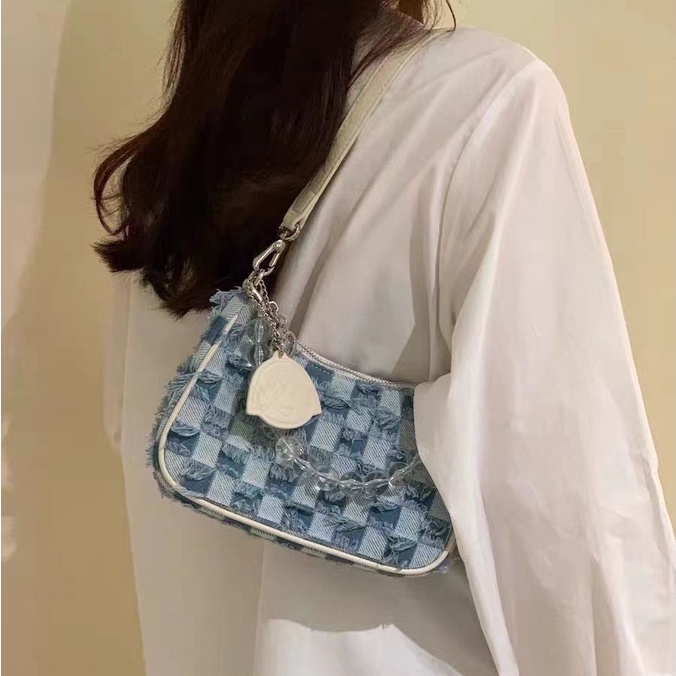Túi Xách Nữ Đeo Vai Họa Tiết Caro Thời Trang Mới
