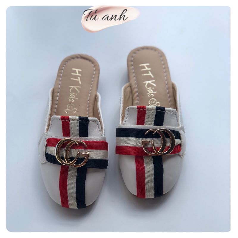 Dép sục bé trai bé gái cờ mỹ khoá G.G_Sục da Pu cho bé mềm chống trơn