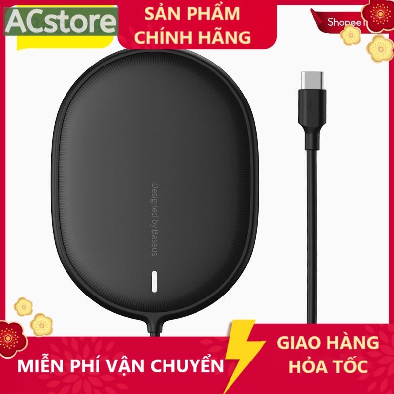 Bộ Sạc Nhanh Không Dây Baseus 15w Siêu Mỏng Cho Iphone 12 - hàng chính hãng Acstore