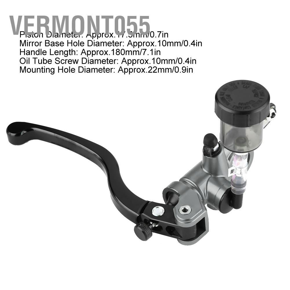 Có thể bán buôn Xe máy bên phải Ly hợp thủy lực Đòn bẩy Xi lanh chính Bơm phanh đẩy thẳng Vermont055 Hàng giao ngay