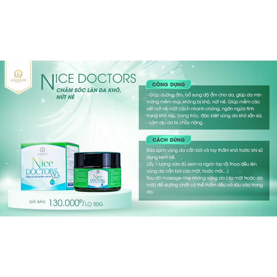 Kem nẻ dưỡng ẩm Nice Doctor Kohinoor 50g