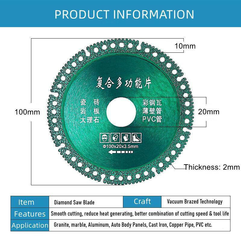 Lưỡi Cưa Kim Cương 6 Trong 1 4inch 100mm Bằng Thép Không Gỉ