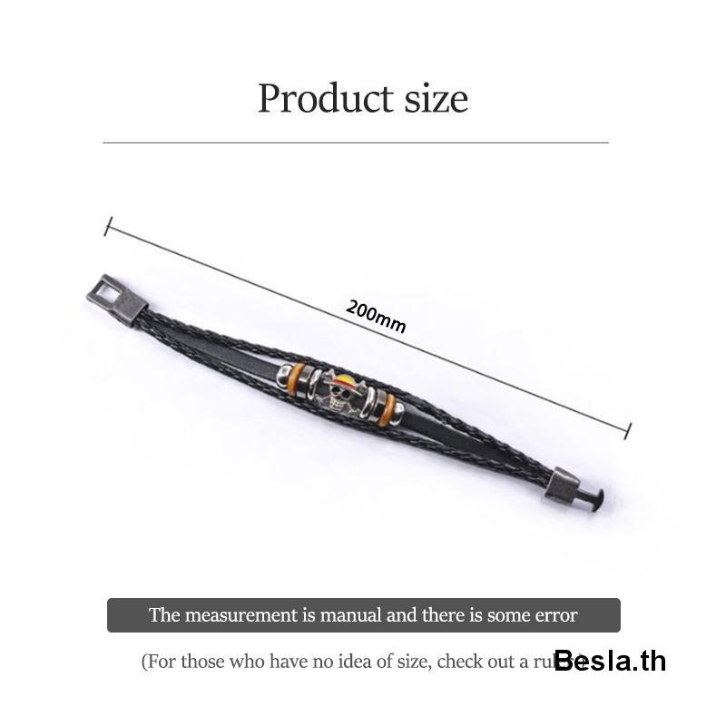 ✨✨Vòng Tay Da Bò Dệt Tay Phong Cách Punk Vintage ONE PIECE