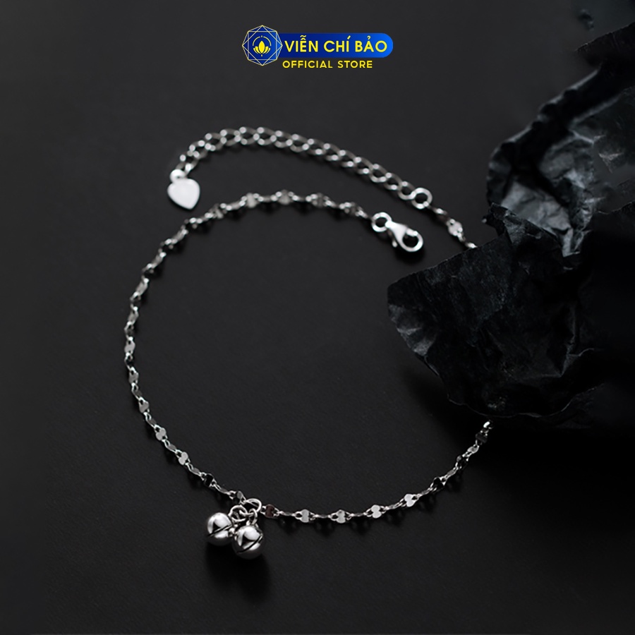 Lắc chân bạc nữ xích chuông chất liệu bạc 925 thời trang phụ kiện trang sức Viễn Chí Bảo L500154