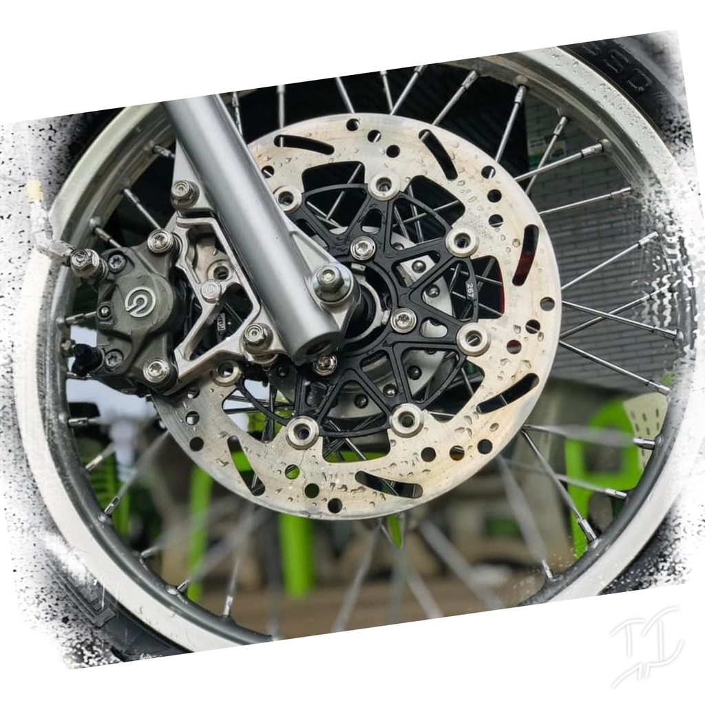 ĐĨA THẮNG TRƯỚC 4 lỗ size 265mm (Mẫu Mới 2022) Màu Đen Khoen INOX 304 gắn cho Tất Cả các dòng xe máy
