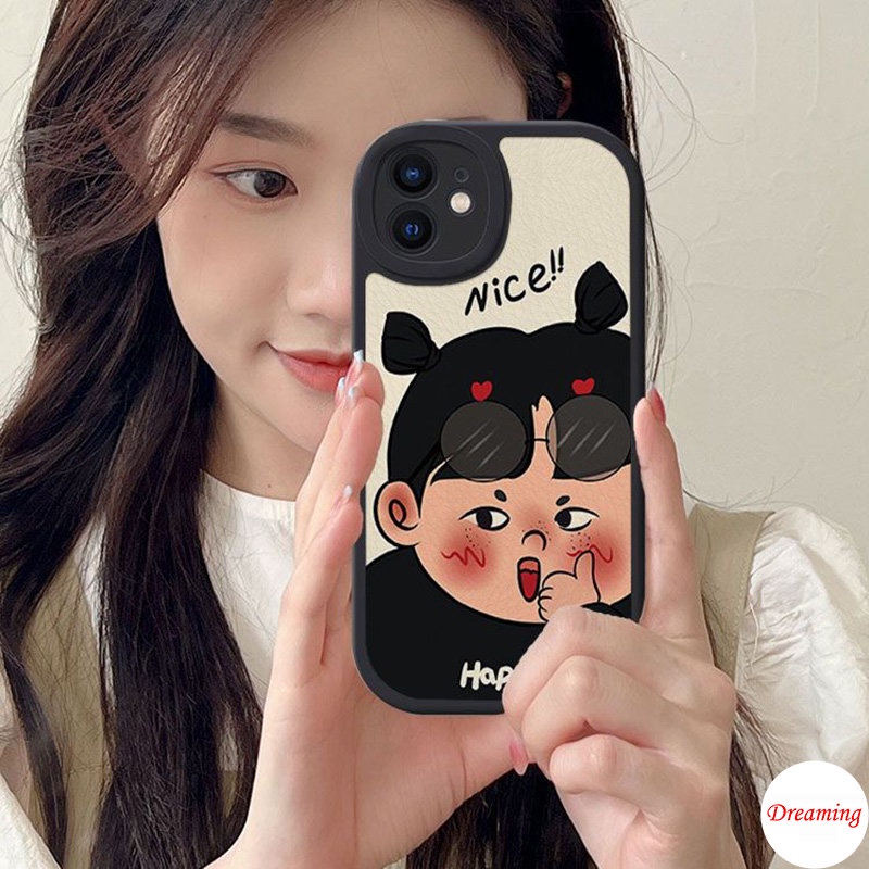 Ốp lưng điện thoại cho Redmi Note 11 11S 10 10S 9S 9 8 7 10C 10A 9C 9A 9T X3 NFC GT M3 Pro 5G 4G Oval Big Eye Soft Phone Case Motif Good Boy Nice Girl