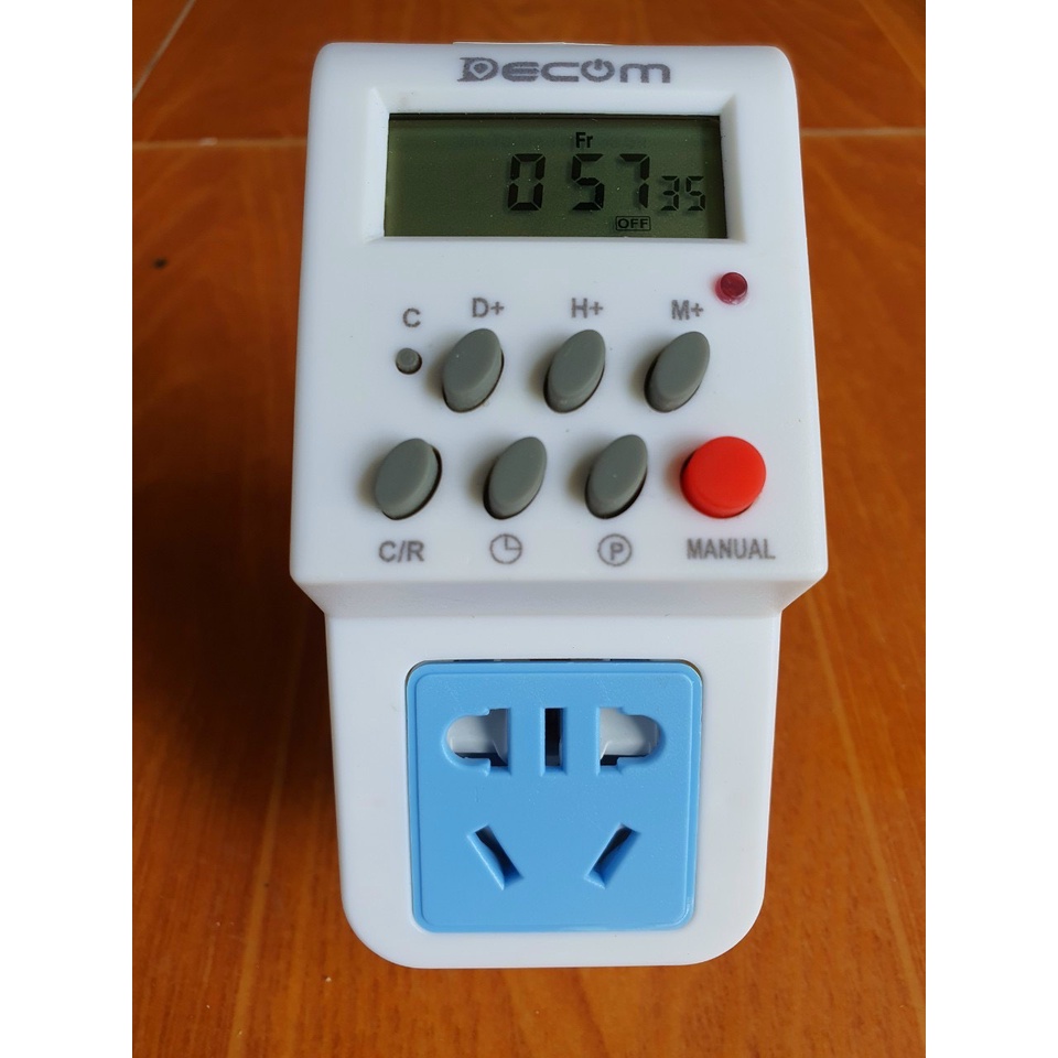 Timer hẹn giờ điện tử tắt bật tự động chính hãng DECOM 17 lần on/off