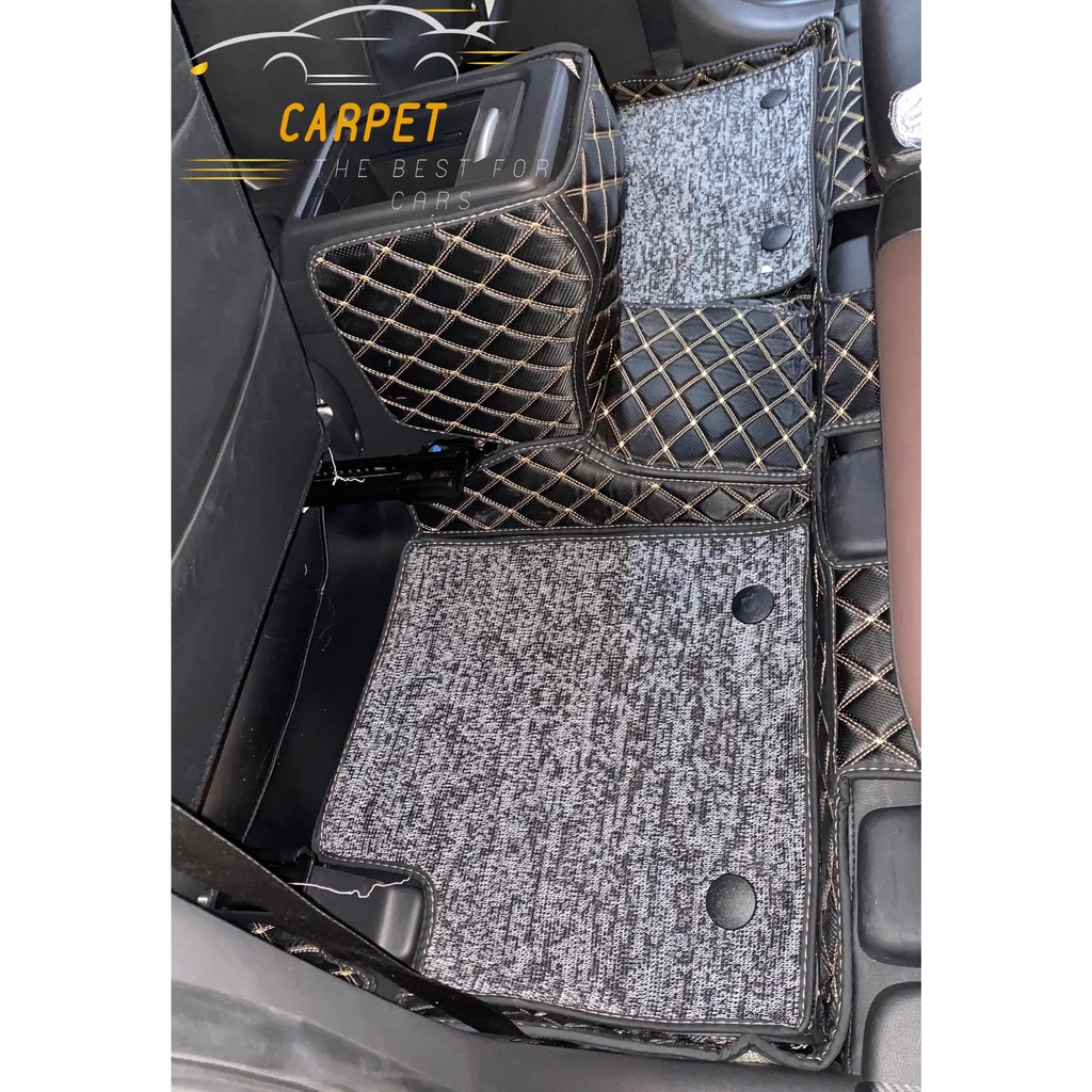 Thảm lót sàn ô tô 5d 6d Mitsubishi Pajero Sport, thảm trải sàn da Pu cao cấp, giảm ồn 40%