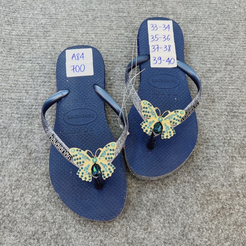 dép HVN gắn charm p. xanh