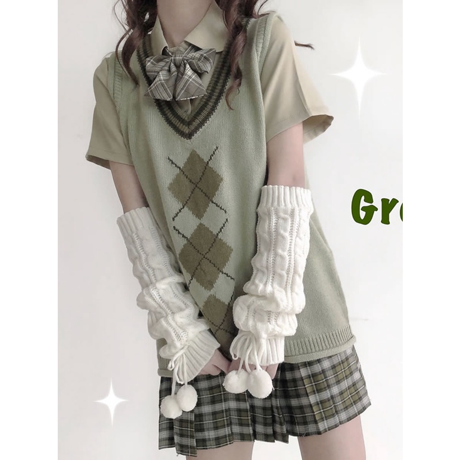 Sẵn - Tất vớ găng tay len  phong cách jk, lolita