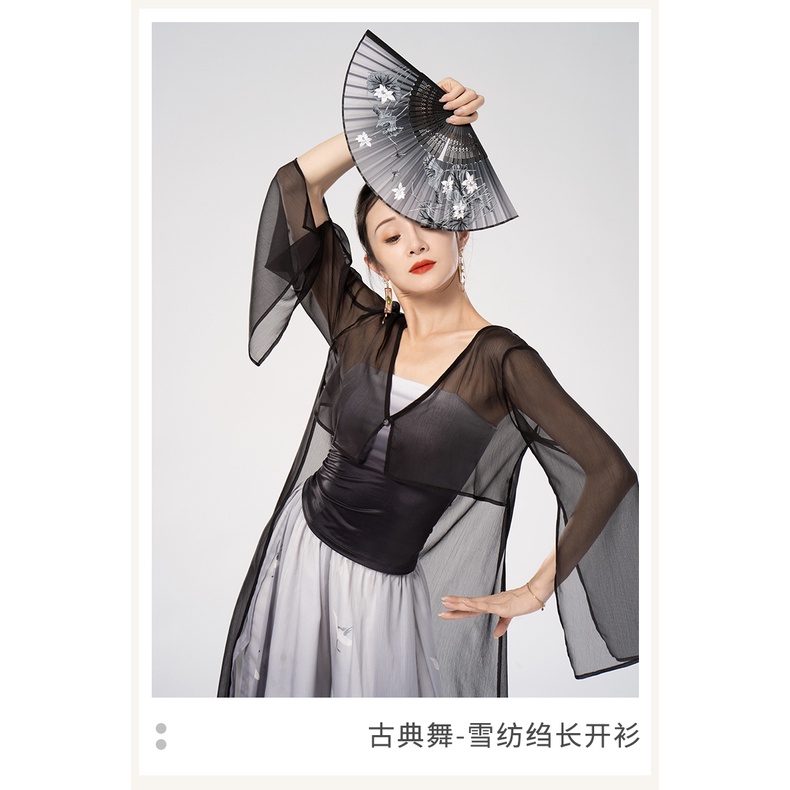 (M &amp; E) Bộ Trang Phục Trình Diễn Múa Cơ Thể Kiểu Hán Phục Trung Hoa Cách Tân Vải Gạc Thanh Lịch