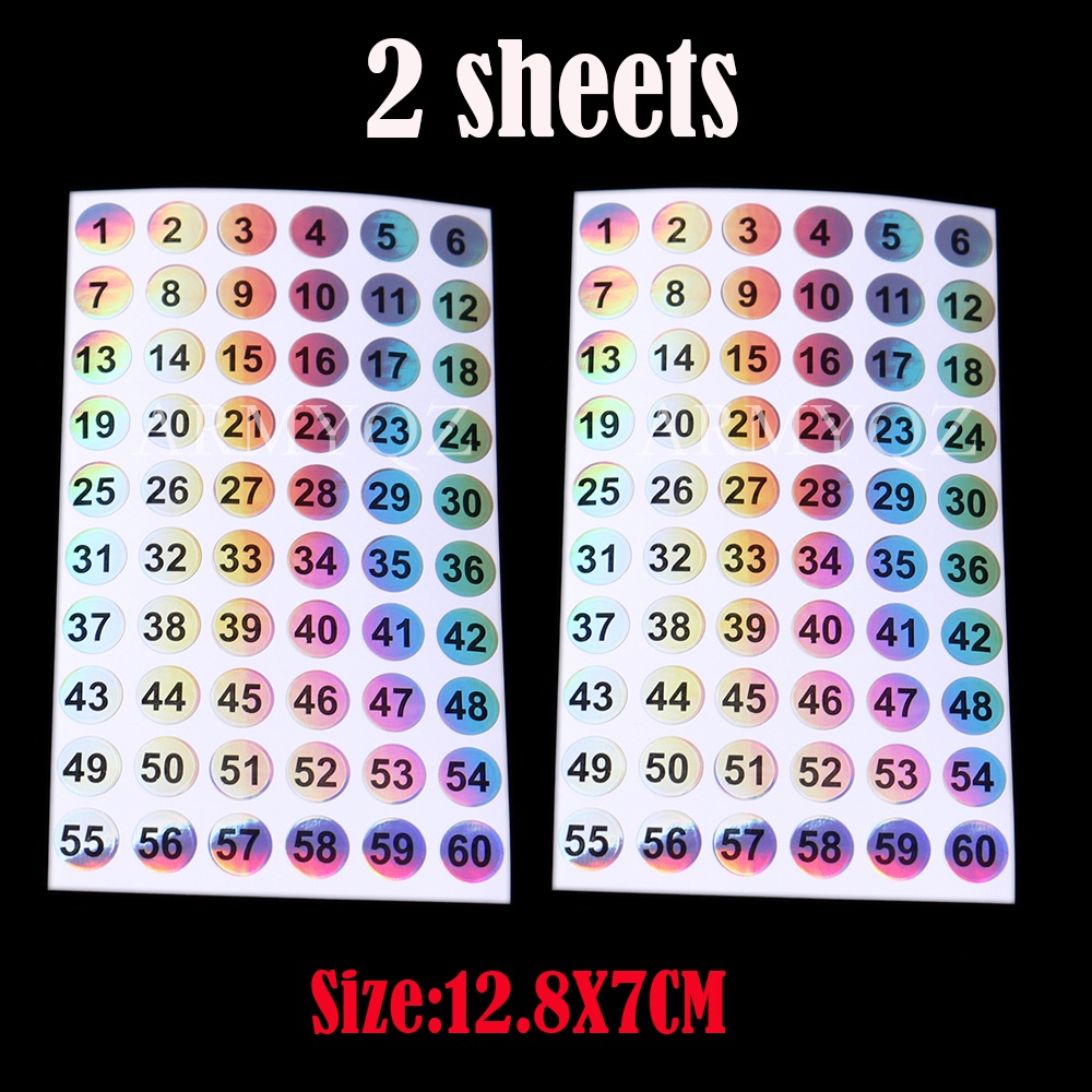 Nhãn Dán Hộp Đựng Tranh Đính Đá 60 DMC Chống Nước Lên Màu Nhanh