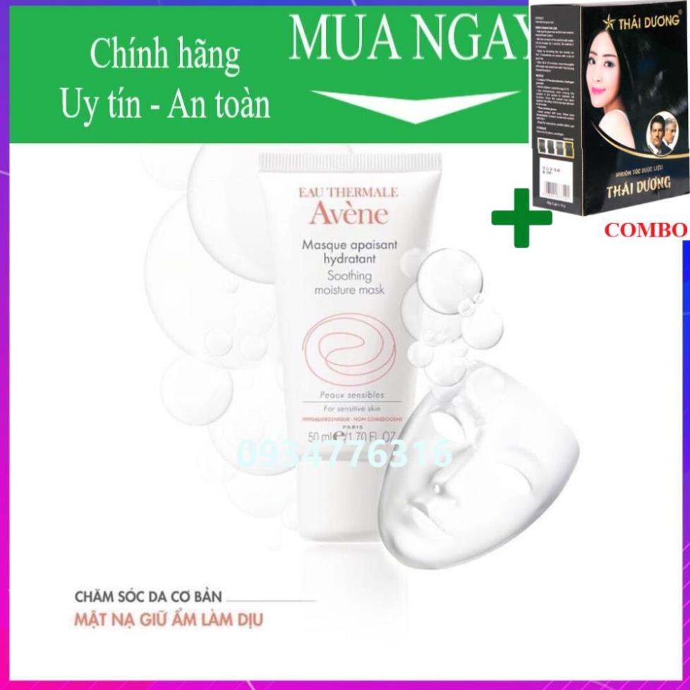 Combo Gội Là Đen Thái Dương+ ✅ Mặt nạ giữ ẩm cho da nhạy cảm Avène Soothing Moisture Mask 50ml