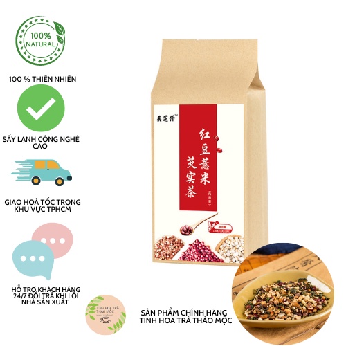 ( ảnh thật ) Trà lúa mạch bo bo đậu đỏ ( bổ máu, bổ tim và thận) 30 gói 150 gram _ tinhhoatrathaomoc