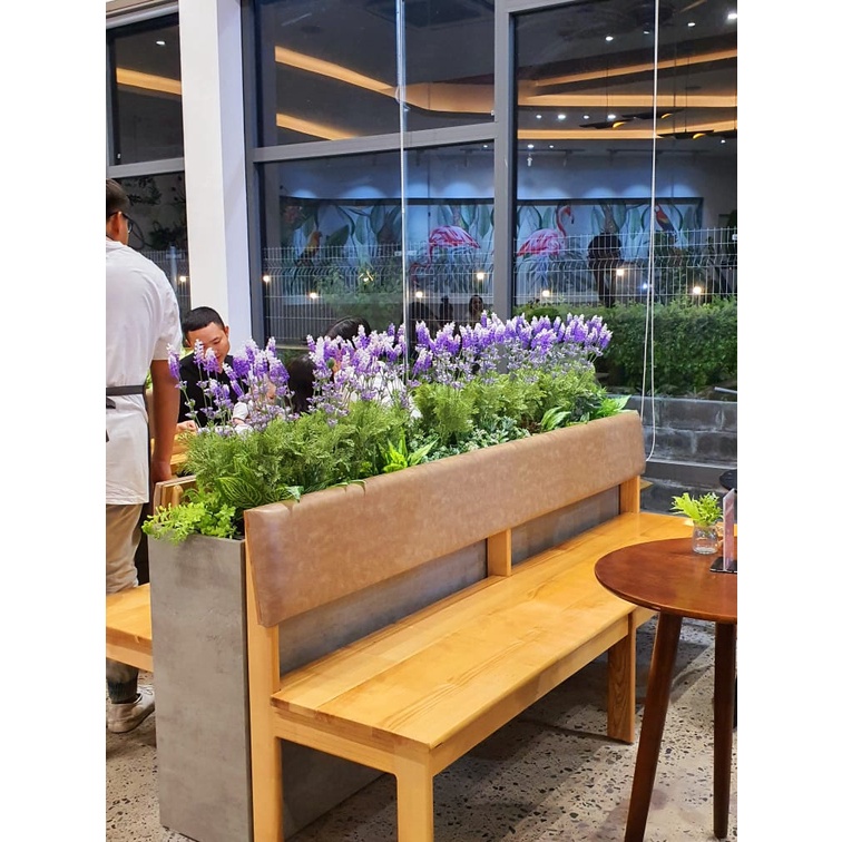 Hoa Lavender_Cành hoa giả Lavender 3 nhánh cao 50cm thân phủ phấn trắng giống thật loại 1, phù hợp trang trí nhà cửa