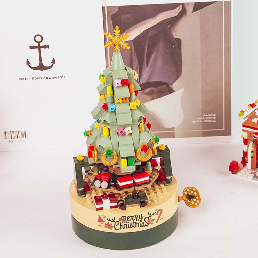 Christmas Tree Blocks Octopus Box Music Box Ornaments Gift Boxed Christmas Gifts New