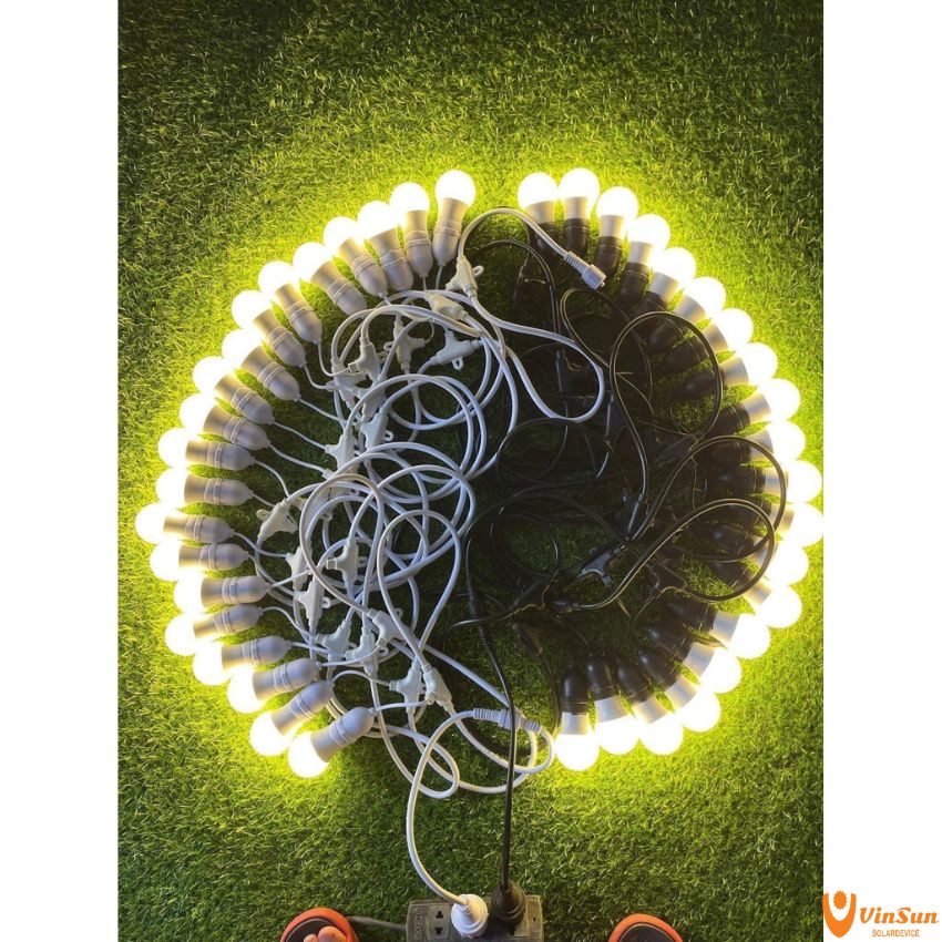 Dây Đèn Led Trang Trí Ngoài Trời Chống Nước Dây E27 Trang Trí Sân Vườn Quấn Cây Bóng Đa Sắc Màu 1W 3W, Vinsun