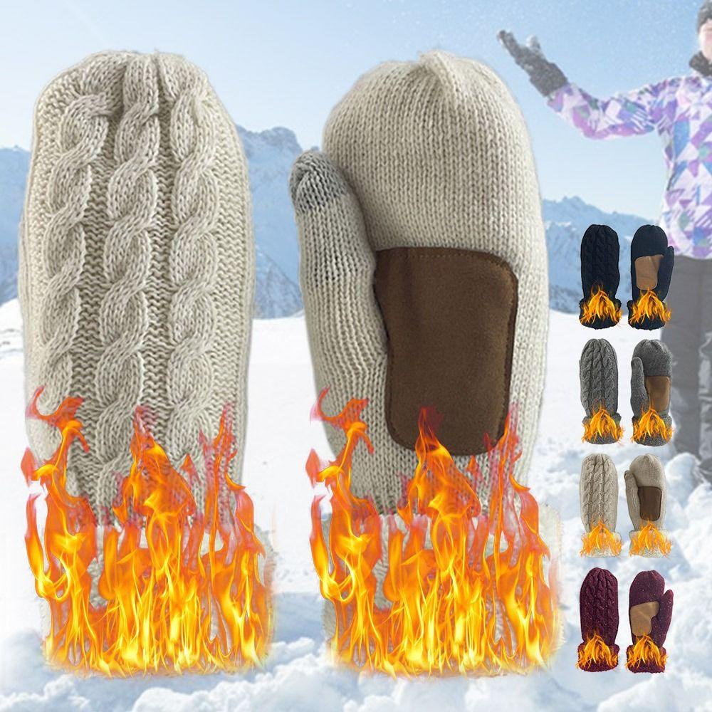 LAYOR1 Găng Tay Đan Len Chống Trượt Tiện Dụng Khi Đi Cắm Trại