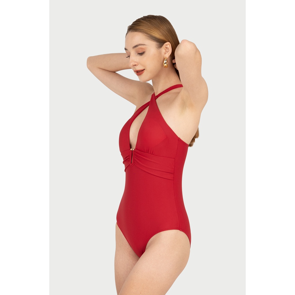 Đồ bơi nữ VERA 1 mảnh, bikini đi biển cổ V xẻ sâu sexy Colorful Vibes - 0440