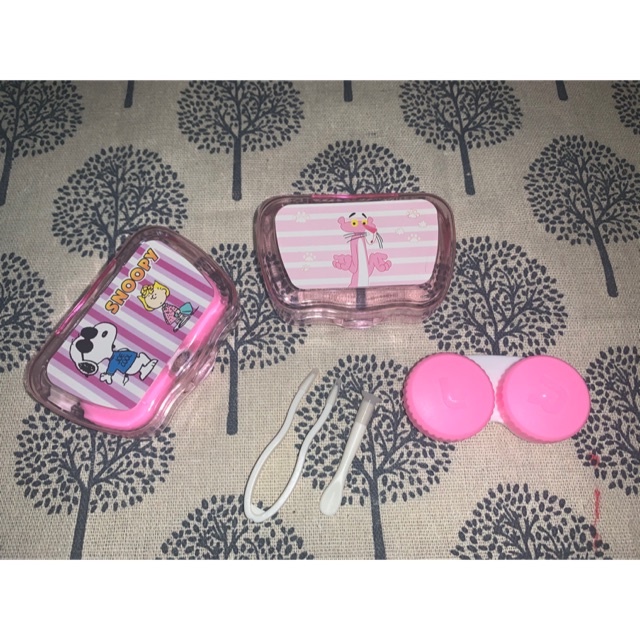 Giao ngẫu nhiên Khay gương mini và dụng cụ đeo lens giao màu ngẫu nhiên
