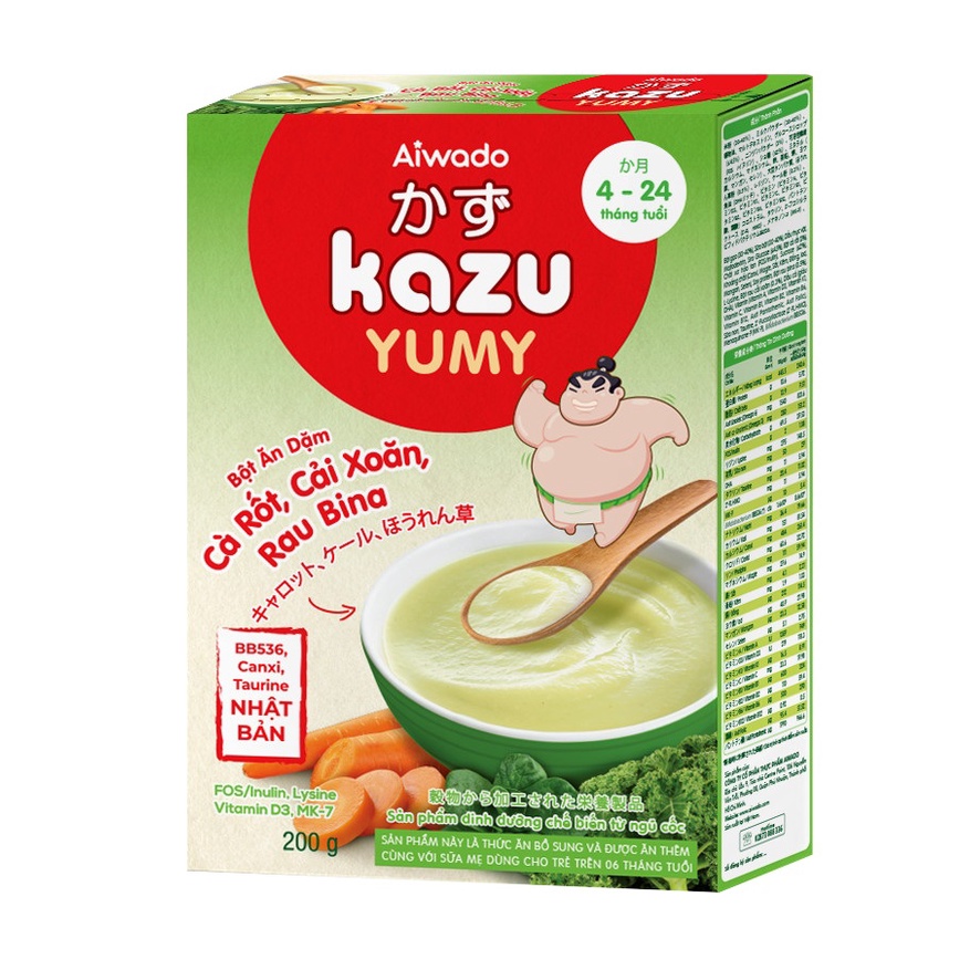 Bột ăn dặm Kazu Yumy đủ vị [hộp 200g]......:
