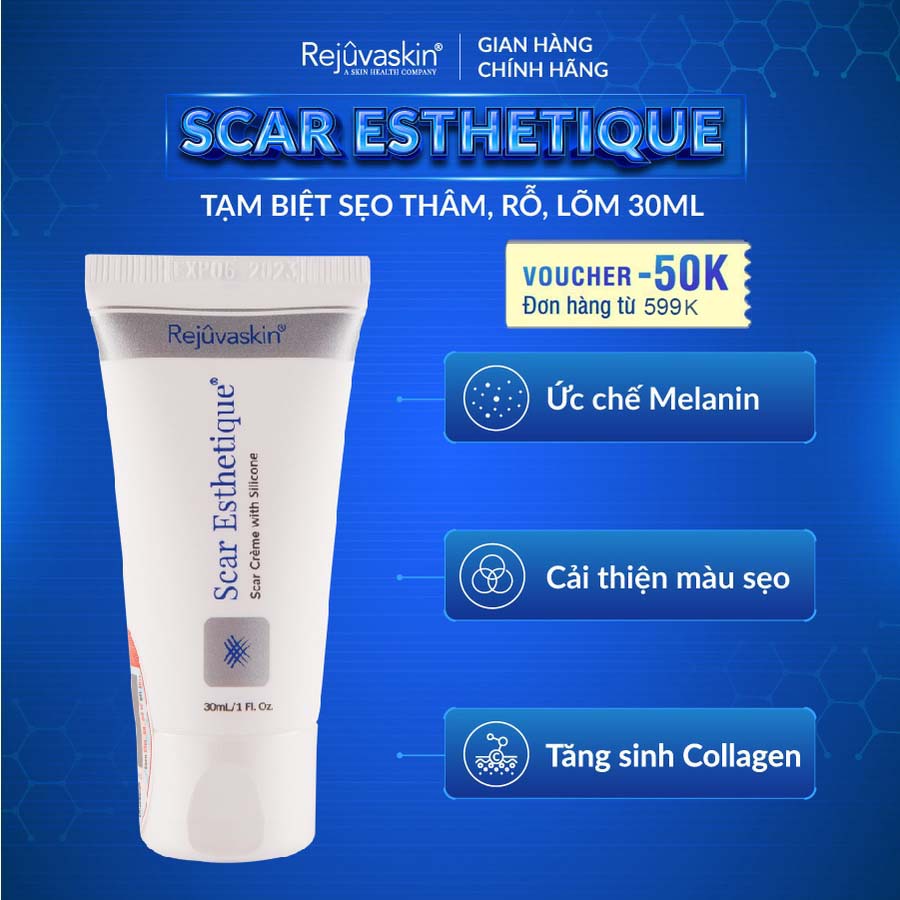 Kem Xóa Sẹo Thâm / Rỗ / Lõm Scar Esthetique Rejuvaskin 30ml