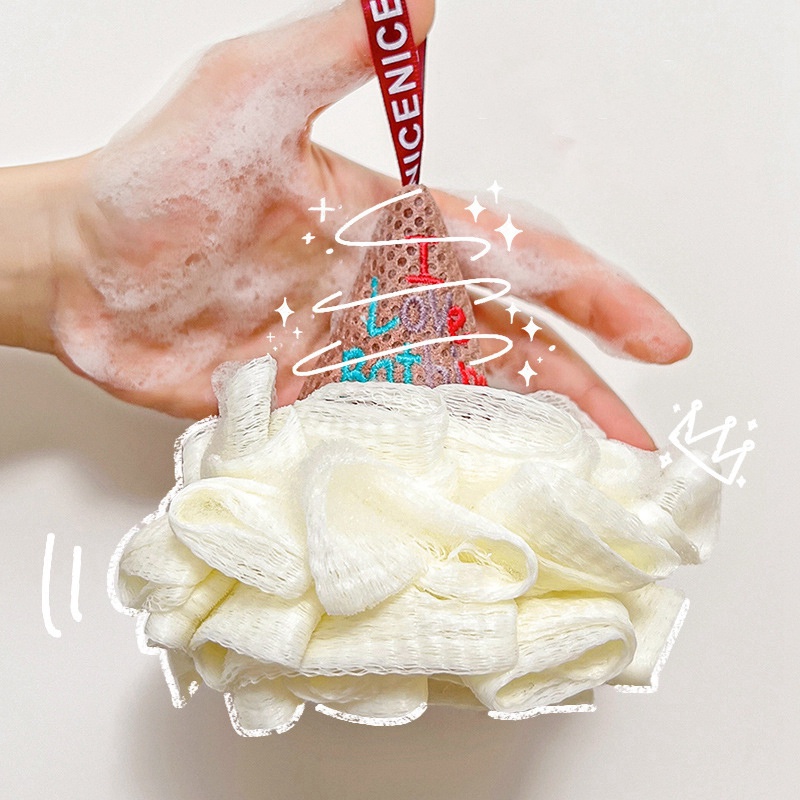 Bông Tắm Tạo Bọt Hình Que Kem Mềm Mại Dễ Thương