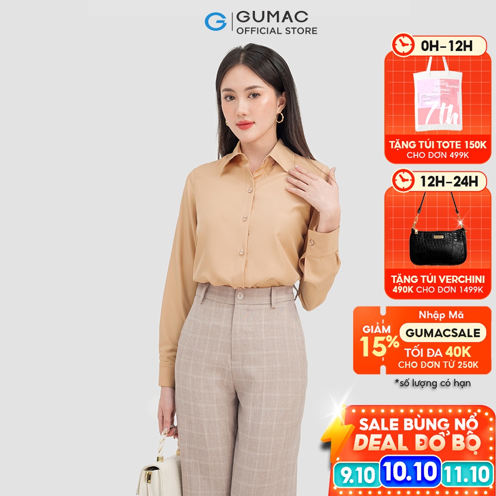 Áo sơ mi nữ cơ bản AC07040 thời trang GUMAC