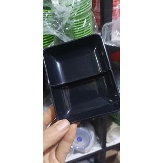 Đĩa chấm 2 ngăn Song Long màu đen