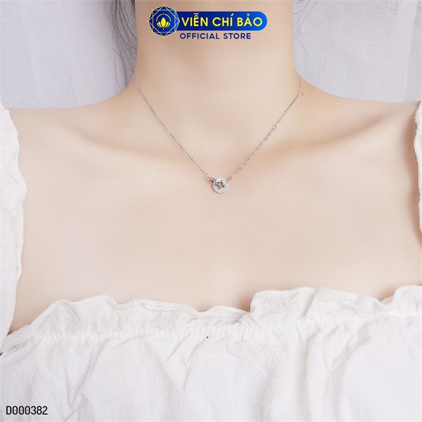Dây chuyền tròn lồng chất liệu bạc 925 thời trang phụ kiện trang sức nữ Viễn Chí Bảo D000382