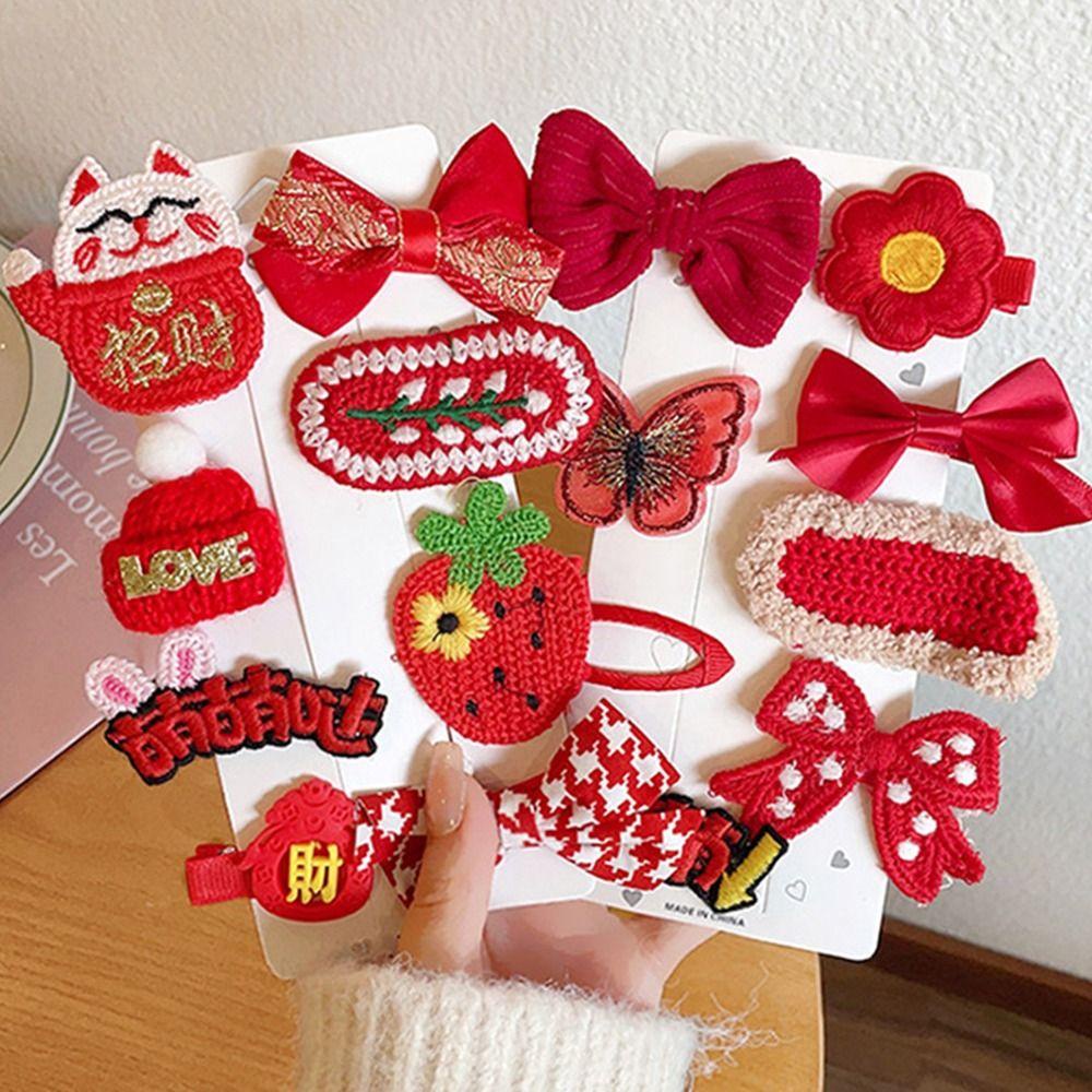 Bộ Kẹp Tóc Dệt Kim Hình Hoa Bướm Nhân Vật Hoạt Hình Phong Cách Trung Hoa Thời Trang Cho Bé Gái