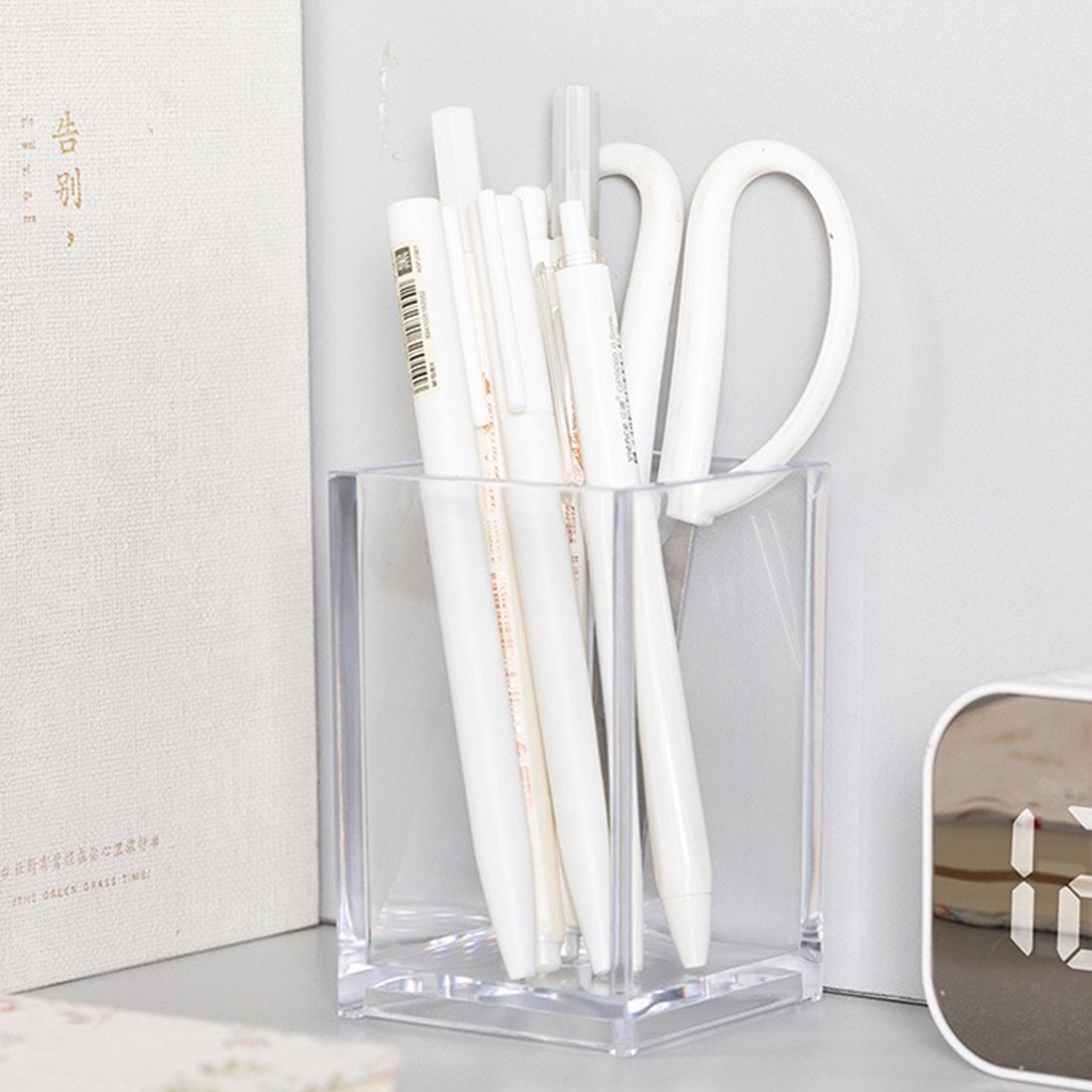 Ống bút acrylic dày trong suốt