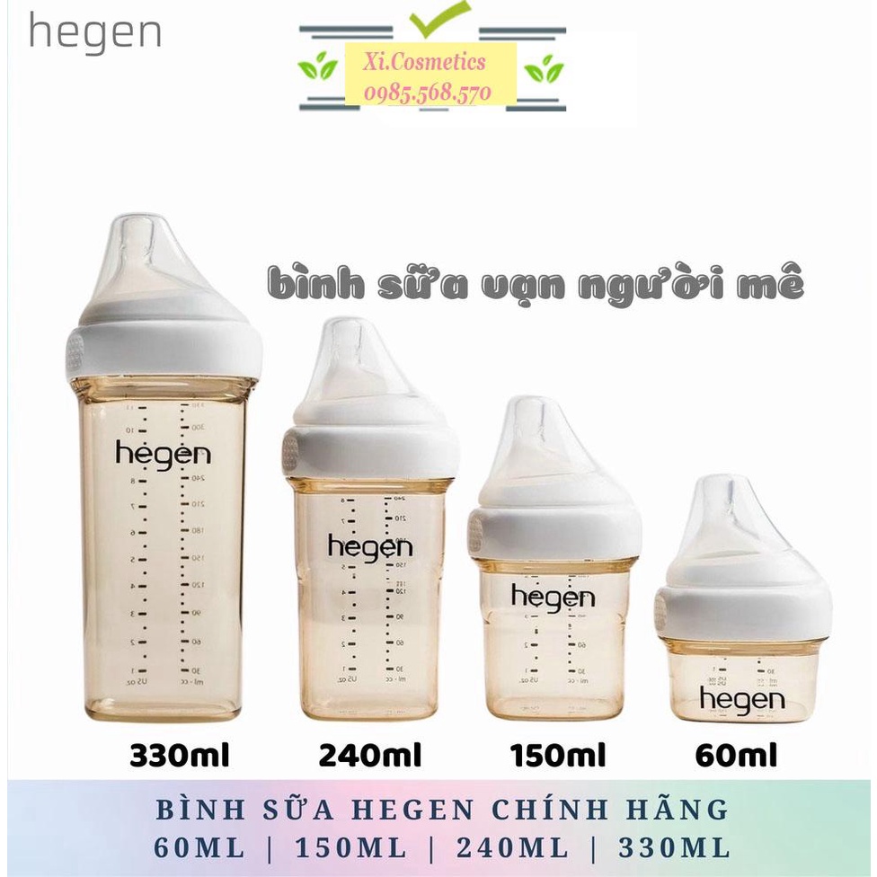 [ Chính hãng ] Bình sữa Hegen cao cấp 60ml 150ml 240ml 330ml