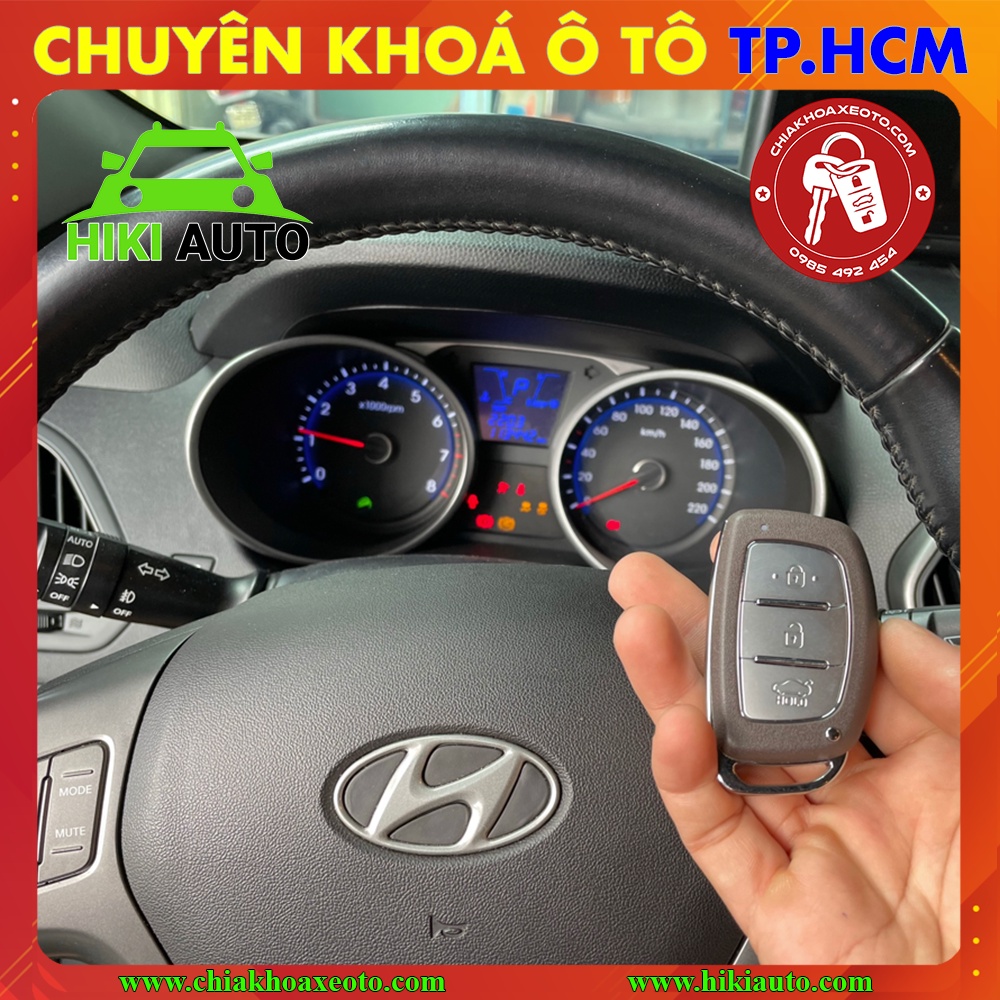 Vỏ chìa khoá Hyundai i10 i20 Tucson Creta Elantra 3 nút, Vỏ chìa khoá thông minh nhựa ABS bền chắc chắn chuẩn như zin