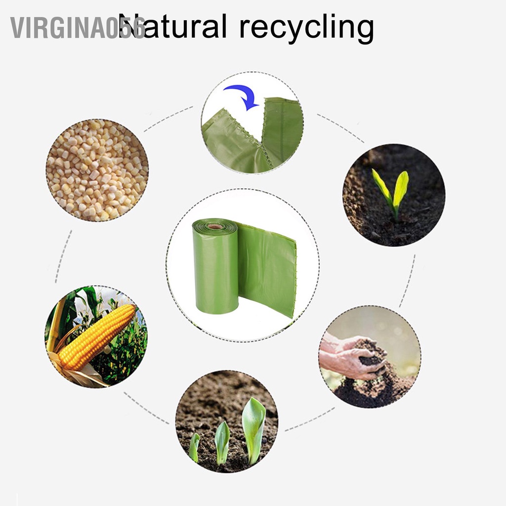 Virgina056 Túi đựng rác 10 cuộn có thể phân hủy được cho vật nuôi thơm làm sạch Sản phẩm